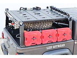 LoD Offroad Black Ops Bed Rack Floor Kit; Black Texture (20-25 Jeep Gladiator JT)