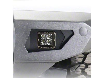 LoD Offroad Black Ops Front Bumper Rigid Dually Light Bezels; Black Texture (20-25 Jeep Gladiator JT)
