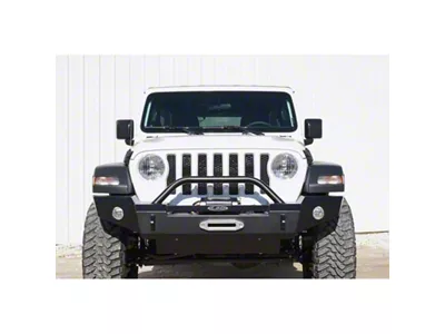 LoD Offroad Signature Series Full Width Front Bumper with Bull Bar for Warn Power Plant Winch Only; Black Texture (20-25 Jeep Gladiator JT)