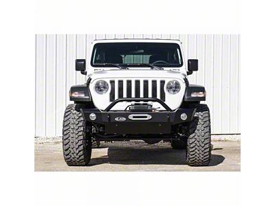 LoD Offroad Signature Series Mid Width Front Bumper for Warn Power Plant Winch Only; Black Texture (20-25 Jeep Gladiator JT)