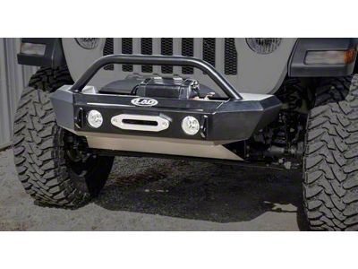 LoD Offroad Signature Series Shorty Front Bumper for Warn Power Plant Winch Only; Black Texture (20-25 Jeep Gladiator JT)