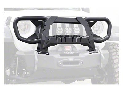 LoD Offroad Black Ops Front Bumper Full Guard; Black Texture (07-25 Jeep Wrangler JK & JL)