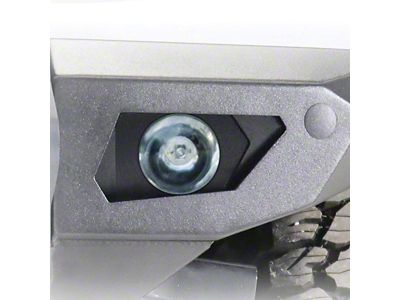LoD Offroad Black Ops Front Bumper Stock Fog Light Bezels; Black Texture (07-18 Jeep Wrangler)