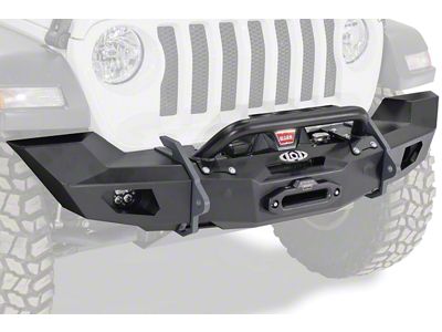 LoD Offroad Black Ops Full-Width Winch Front Bumper; Black Texture (07-25 Jeep Wrangler JK & JL)