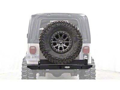LoD Offroad Destroyer Expedition Series Rear Bumper with Tire Carrier; Black Texture (76-86 Jeep CJ7)