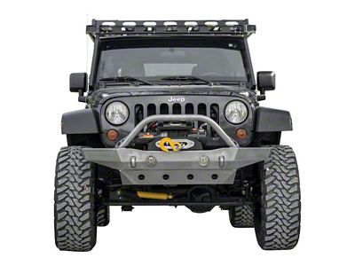 LoD Offroad Destroyer Front Bumper Fairlead Mount; Black Texture (87-25 Jeep Wrangler YJ, TJ, JK & JL)