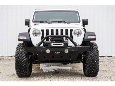 LoD Offroad Destroyer Mid-Width Front Bumper with Bull Bar; Black Texture (18-25 Jeep Wrangler JL)