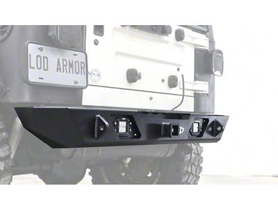 LoD Offroad Destroyer Rear Bumper; Black Texture (87-06 Jeep Wrangler YJ & TJ)