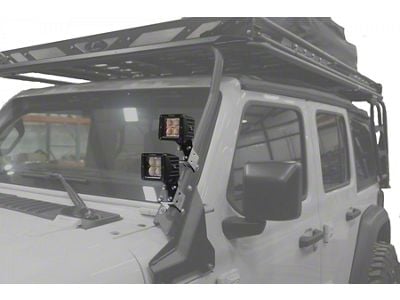 LoD Offroad Destroyer Roof Rack Light Mount; Black Texture (07-25 Jeep Wrangler JK & JL)