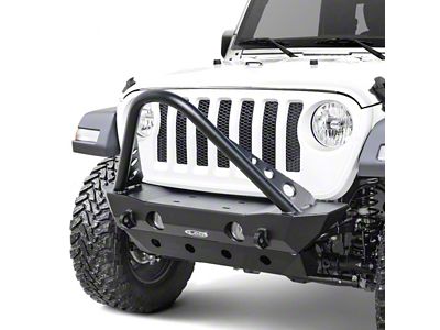 LoD Offroad Destroyer Shorty Front Bumper with Stinger Guard; Black Texture (18-25 Jeep Wrangler JL)