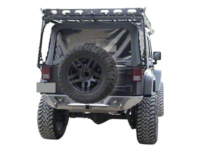LoD Offroad Destroyer Shorty Rear Bumper; Black Texture (07-18 Jeep Wrangler JK)
