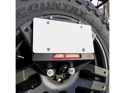 LoD Offroad Destroyer Spare Tire License Plate Relocation Kit; Black Texture (18-25 Jeep Wrangler JL)