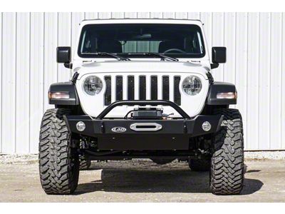 LoD Offroad Signature Series Mid Width Front Bumper; Black Texture (18-25 Jeep Wrangler JL)