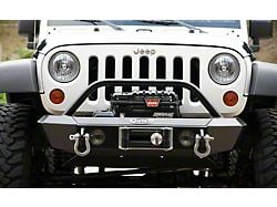 LoD Offroad Signature Series Shorty Front Bumper for Warn Power Plant Winch Only; Black Texture (07-18 Jeep Wrangler JK)