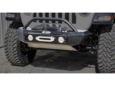 LoD Offroad Signature Series Shorty Front Bumper with Bull Bar; Black Texture (18-25 Jeep Wrangler JL)