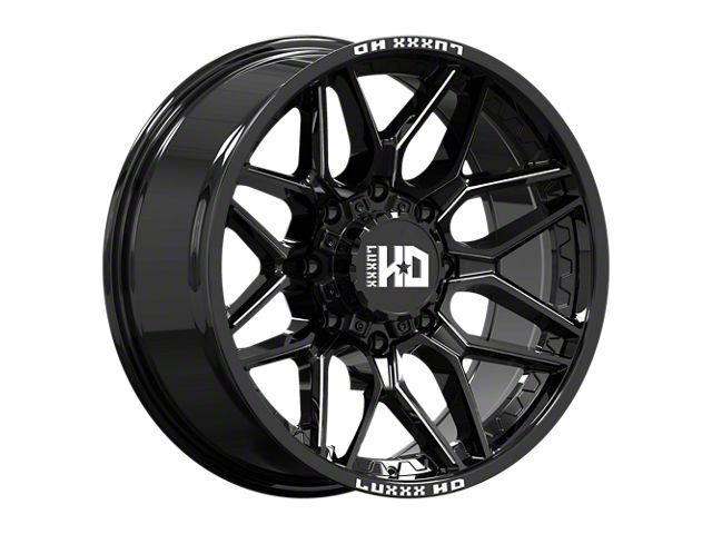 36 Inch Rims Car Luxxx HD Jeep Grand Cherokee LHD-36 Gloss Black Milled Wheel; 20x10 ...