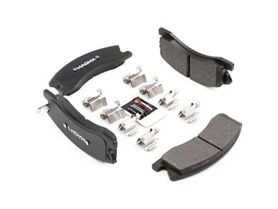 Magma Brakes Premium Semi-Metallic Brake Pads; Front Pair (99-02 Jeep Grand Cherokee WJ w/ Akebono Calipers; 03-04 Jeep Grand Cherokee WJ)
