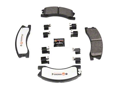 Magma Brakes Pro-Series Semi-Metallic Brake Pads; Front Pair (99-02 Jeep Grand Cherokee WJ w/ Akebono Calipers; 03-04 Jeep Grand Cherokee WJ)
