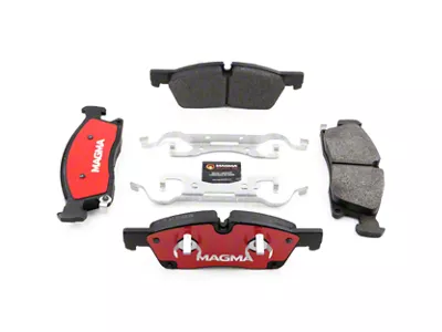 Magma Brakes Severe Duty Semi-Metallic Brake Pads; Front Pair (11-12 Jeep Grand Cherokee WK2, Excluding SRT8; 13-16 Jeep Grand Cherokee WK2 w/ Solid Rear Rotors)