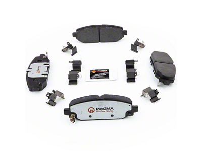 Magma Brakes Pro-Series Ceramic Brake Pads; Rear Pair (18-25 Jeep Wrangler JL w/ 328mm Solid Rear Rotors)