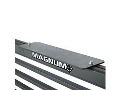 Magnum Headache Rack Center-Mount Light Brackets for Glide Track System; 8 x 16-Inch; Matte Black (Universal; Some Adaptation May Be Required)