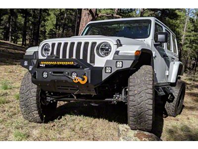 CYC Engineering RT Full Width Winch Front Bumper; Black Textured (18-25 Jeep Wrangler JL)