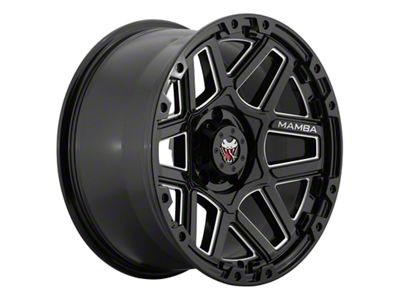Mamba Offroad Wheels Type M23 Gloss Black Machined 6-Lug Wheel; 20x9; -12mm Offset (03-09 4Runner)