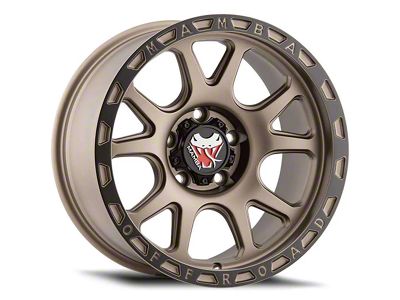 Mamba Offroad Wheels Type M27 Matte Bronze with Black Lip 6-Lug Wheel; 17x9; -12mm Offset (03-09 4Runner)