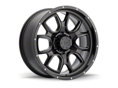 Mamba Offroad Wheels M19 Matte Black with Drill Holes Wheel; 15x8; 13mm Offset (84-01 Jeep Cherokee XJ)