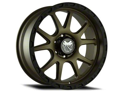 Mamba Offroad Wheels Type M27 Matte Bronze with Black Lip Wheel; 17x9; 12mm Offset (07-18 Jeep Wrangler JK)