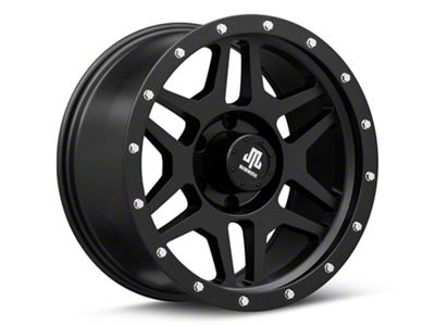 Mammoth Split 6 Beadlock Matte Black 6-Lug Wheel; 18x9; -6mm Offset (04-15 Titan)