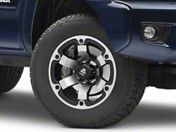 Mammoth Rogue Matte Black Machined 6-Lug Wheel; 17x8.5; 0mm Offset (05-15 Tacoma)
