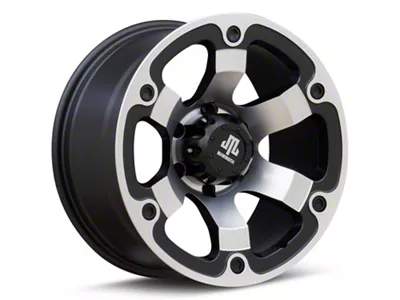 Mammoth Rogue Matte Black Machined 6-Lug Wheel; 17x8.5; 0mm Offset (03-09 4Runner)