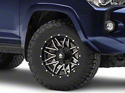 Mammoth S8 Gloss Black Machined 6-Lug Wheel; 17x9; -12mm Offset (10-24 4Runner)