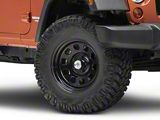 Mammoth D Window Black Steel Wheel; 17x9; -6mm Offset (07-18 Jeep Wrangler JK)