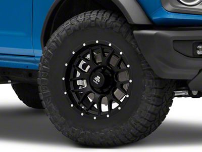 Mammoth Beadlock Mesh Matte Black 6-Lug Wheel; 17x9; 18mm Offset (22-25 Bronco Raptor)