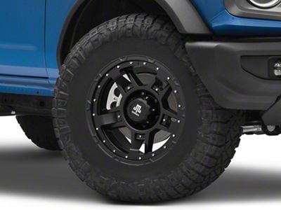 Mammoth Cliff Hanger Matte Black 6-Lug Wheel; 17x8.5; 0mm Offset (21-25 Bronco, Excluding Raptor)