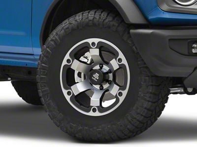 Mammoth Rogue Matte Black Machined 6-Lug Wheel; 17x9; -6mm Offset (22-25 Bronco Raptor)