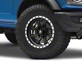 Mammoth Split 16 Beadlock Satin Black with Polished Lip 6-Lug Wheel; 17x9; -6mm Offset (22-26 Bronco Raptor)