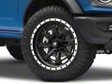 Mammoth Split 16 Beadlock Satin Black with Polished Lip 6-Lug Wheel; 20x9; -6mm Offset (22-25 Bronco Raptor)