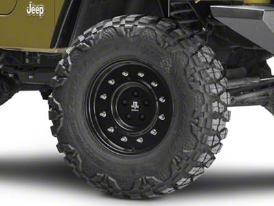 Mammoth General Matte Black Wheel; 16x8; 0mm Offset (97-06 Jeep Wrangler TJ)