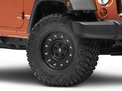 Mammoth General Matte Black Wheel; 17x9; -6mm Offset (07-18 Jeep Wrangler JK)