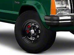 Mammoth 8 Black Steel Wheel; 15x10; -45mm Offset (84-01 Jeep Cherokee XJ)