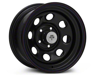 Mammoth 8 Black Wagon Wheel Edition Steel Wheel; 15x8; -19mm Offset (84-01 Jeep Cherokee XJ)