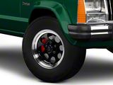 Mammoth 8 Black Wheel; 15x8; -19mm Offset (84-01 Jeep Cherokee XJ)