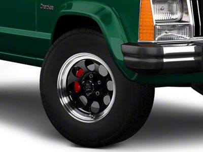 Mammoth 8 Black Wheel; 15x8; -19mm Offset (84-01 Jeep Cherokee XJ)