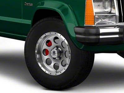 Mammoth 8 Simulated Beadlock Style Anthracite Wheel; 15x8; -19mm Offset (84-01 Jeep Cherokee XJ)