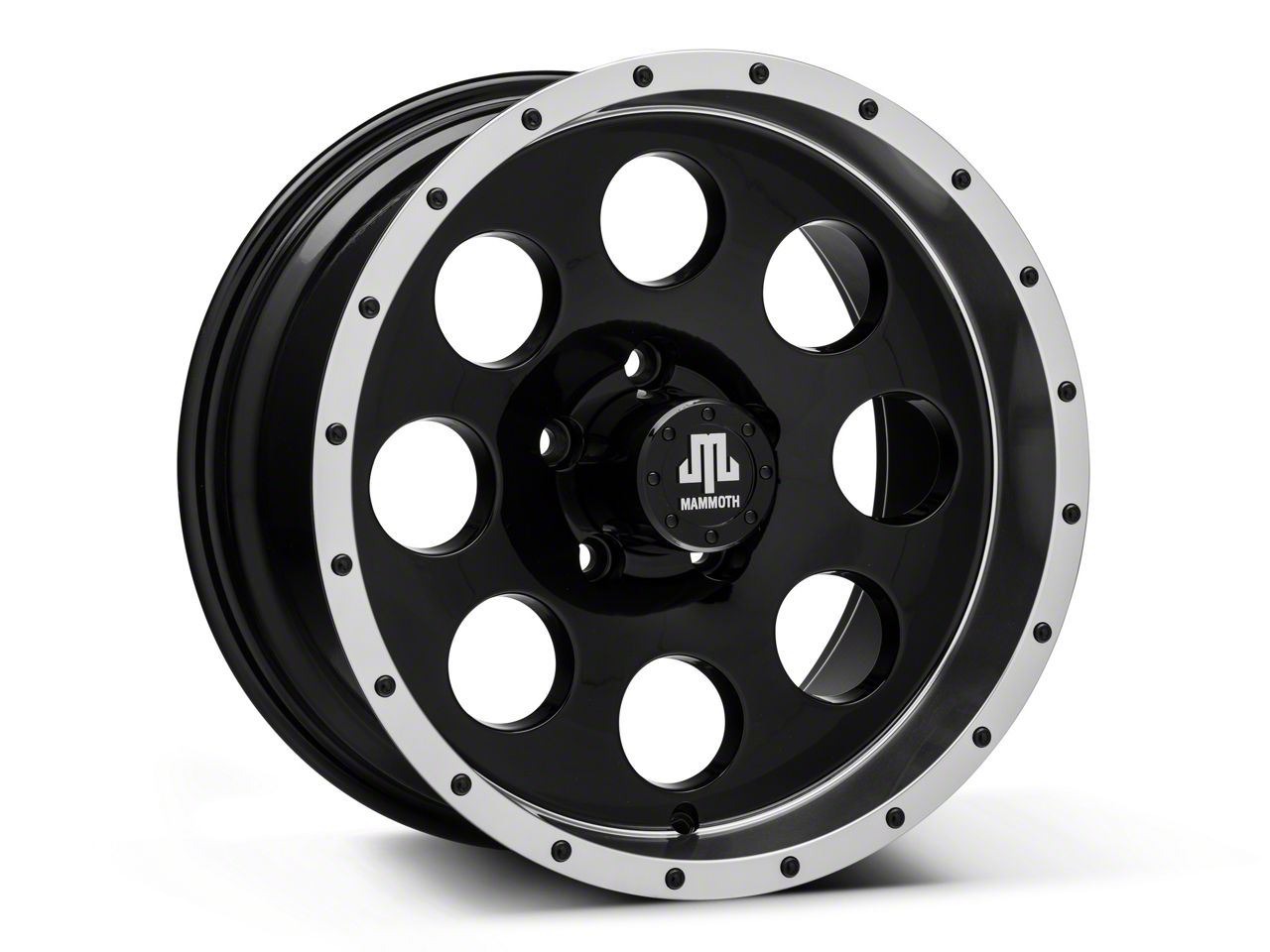 Mammoth Jeep Cherokee 8 Simulated Beadlock Style Polished Mammoth Jeep Cherokee 8 Simulated Beadlock Style Polished