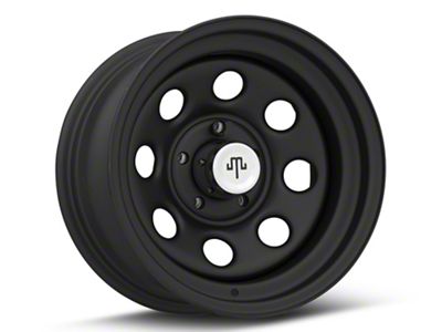 Mammoth 8 Steel Matte Black Wheel; 15x8; -19mm Offset (84-01 Jeep Cherokee XJ)