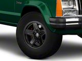 Mammoth Boulder Matte Black Wheel; 15x8; -19mm Offset (84-01 Jeep Cherokee XJ)